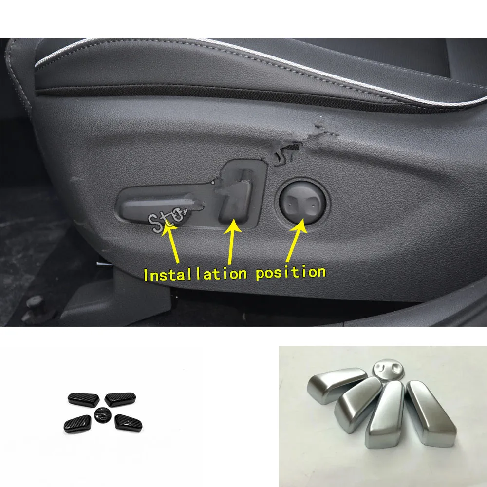 

Car Cover Detector Stick Seat Adjustment Knob Button Switch Trim Accessories Frame Part 5pcs For Hyundai Tucson 2019 2020