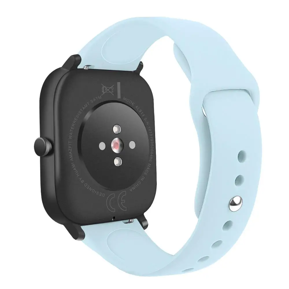 sky blue Спортивный ремешок для смарт-часов Amazfit GTS, 22 мм мягкая замена для силиконового ремешка, браслет, смарт-фитнес-часы, полосы для женщин и мужчин - Цвет: sky blue