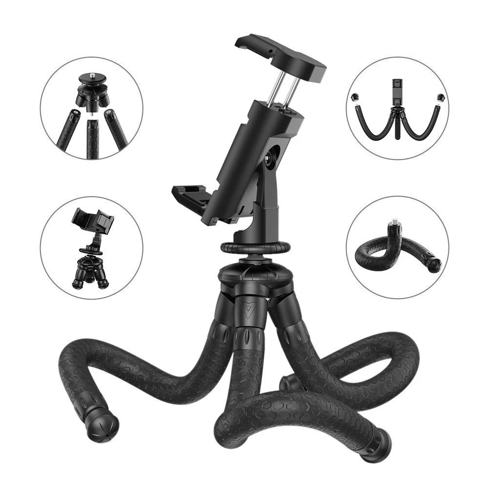 Гибкий мини штатив MountDog для экшн камеры Go Pro 7 6 5 дорожные штативы IPhone Xiaomi