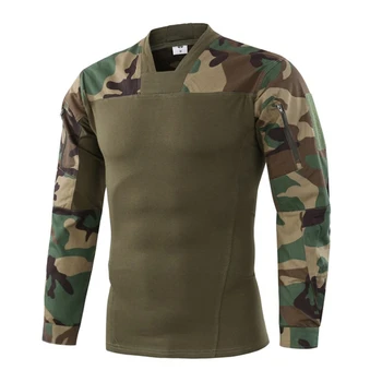 

Men Tactical T-shirt Paintball Combat T Shirt Men Long Sleeve Military Camouflage T-Shirt Men's Hunt T-shirts OutwearMen Tactica