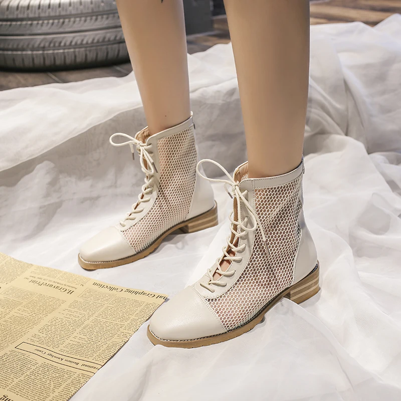 summer lace up boots