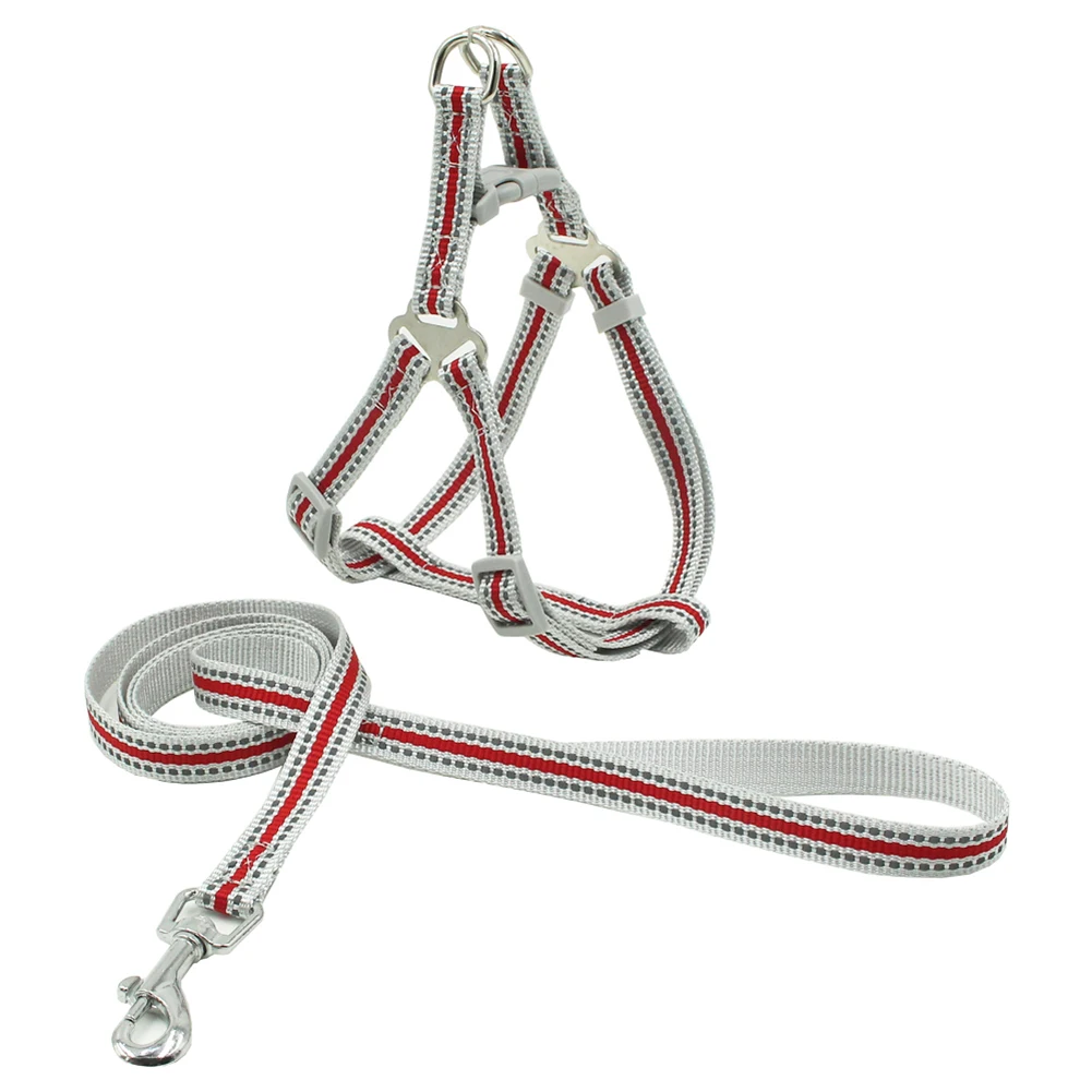 Adjustable Reflective Pet Dog Chest Straps Nylon Walking Traction Rope Dog Lead Leash