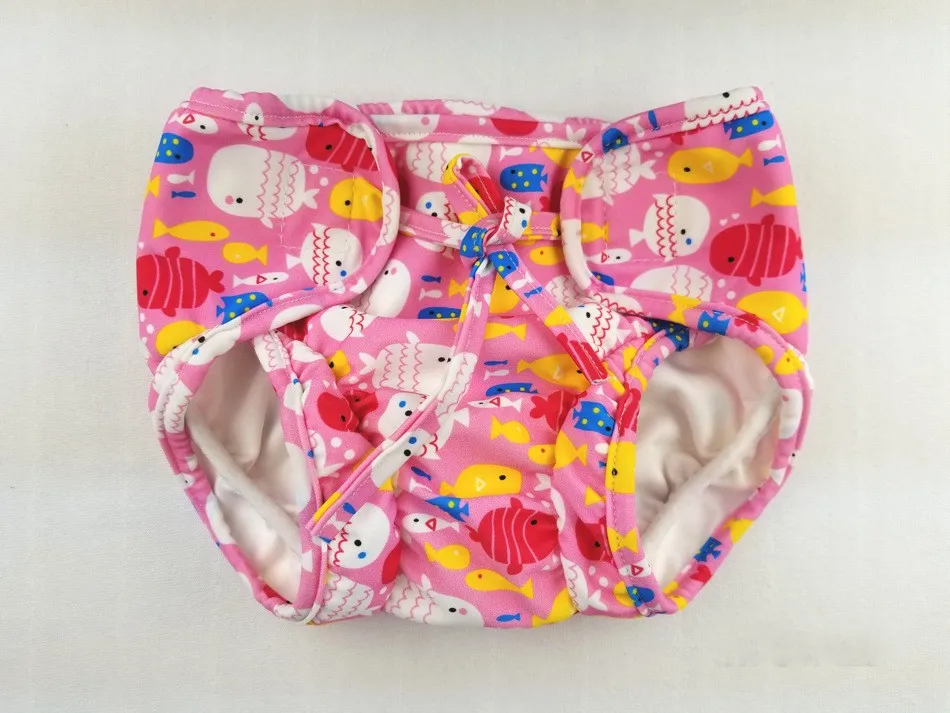 13 Baby Boys Girls Cartoon Printed Swim Diapers Infant Children Leakproof Swimming Nappies Newborn Baby High Waist Swimming Trunks - Цвет: 13