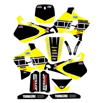 

Full Graphics Decals Stickers Yellow Custom Number Name 3M Matte Stickers Waterproof For YAMAHA YZ125 YZ250 1993 1994 1995