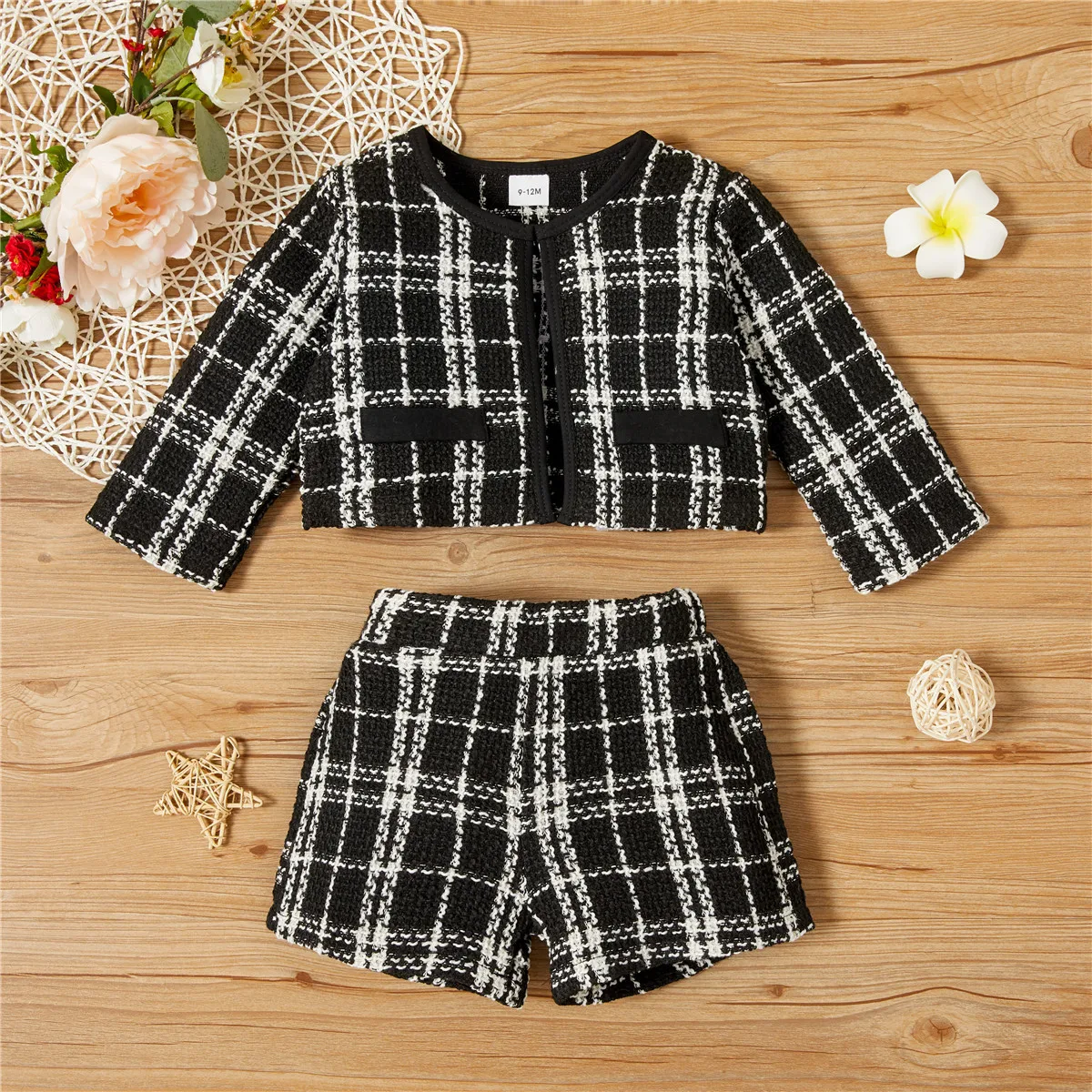baby clothing set line Girls Classic Plaid Clothing Set Cardigan Jackets+Plaid Pants Baby Girl Kids Elegant Children Spring Autumn Clothes Outfits Baby Clothing Set best of sale