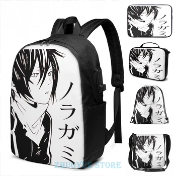 

Funny Graphic print Yato Noragami USB Charge Backpack men School bags Women bag Travel laptop bag