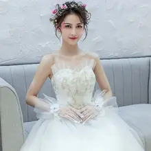 Женские свадебные полный палец гофрированные Свадебные сетчатые наручные перчатки синий Искусственный Жемчужный Цветок из горного хрусталя Короткие расклешенные варежки вечерний костюм