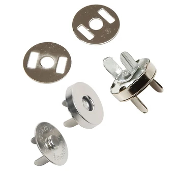 

DIY netic Circular Clasp for Bag Purse Clothes (Silver, 1.8cm, Set of 10)