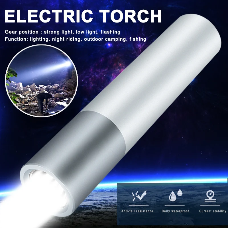 Adjustable Focus Mini Lamp Dimming LED Flashlight Torch Chargable for Outdoor ASD88 | Спорт и развлечения