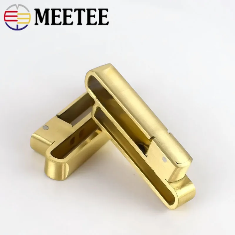 Meetee 1 шт./2 шт. 55 мм Твердый латунный ремень пряжка кольцо брелок защелкивающиеся