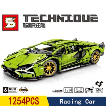 

In Stock 1254pcs Technique Series Technic F1 car Racing Car Sports Car Moc Model Building Blocks Bricks Children Toy 8600 13057