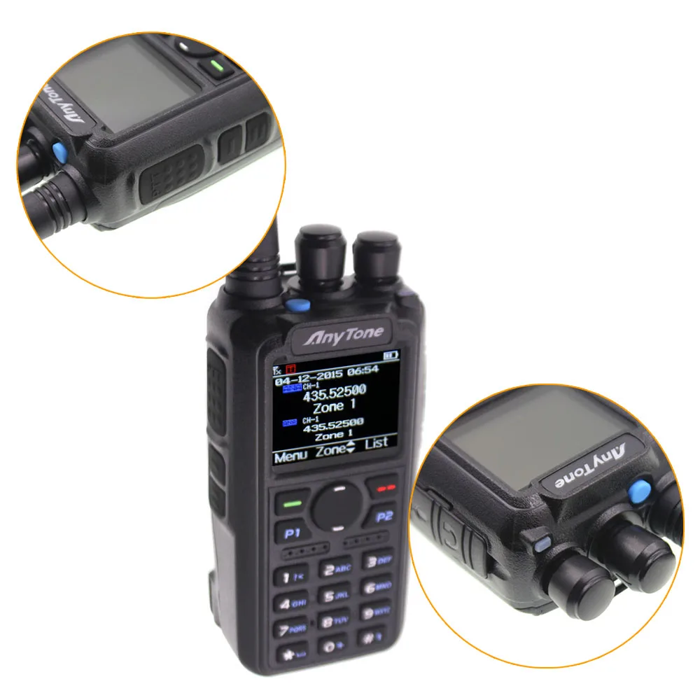 Anytone AT-D878UV PLUS digital DMR and Analog walkie talkie with GPS APRS bluetooth PTT Dual band T