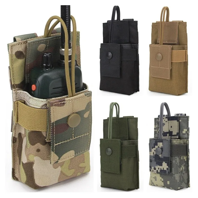 

2019 Military Tactical Radio Phone Pouch Molle Clip Holster Airsoft Paintball Hunting Waist Belt Bags Walkie Talkie Holder Bag