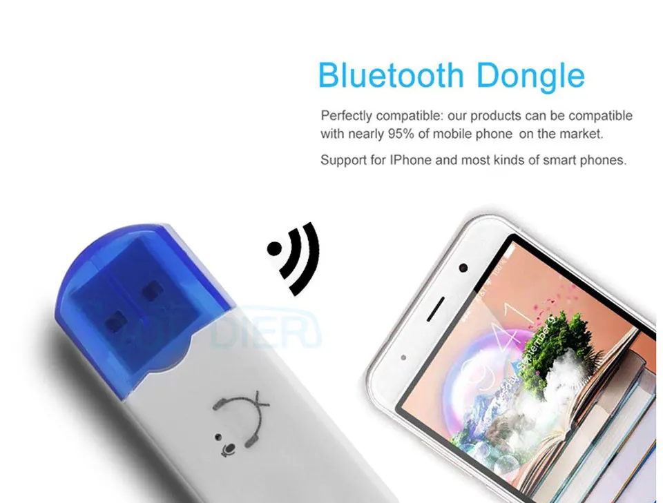 Горячая Распродажа USB Bluetooth V2.1 Стерео аудио музыка беспроводной приемник адаптер для автомобиля домашний динамик Поддержка Функция беспроводной связи