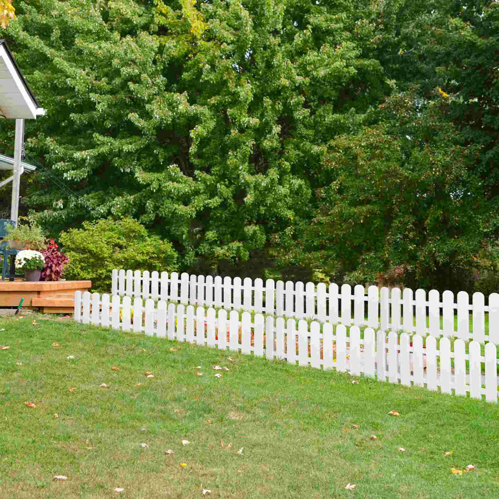 5Pcs 정원 피켓 울타리 플라스틱 화이트 Edgings 장식 프리 패널|집, 개 집 & 펜| - AliExpress