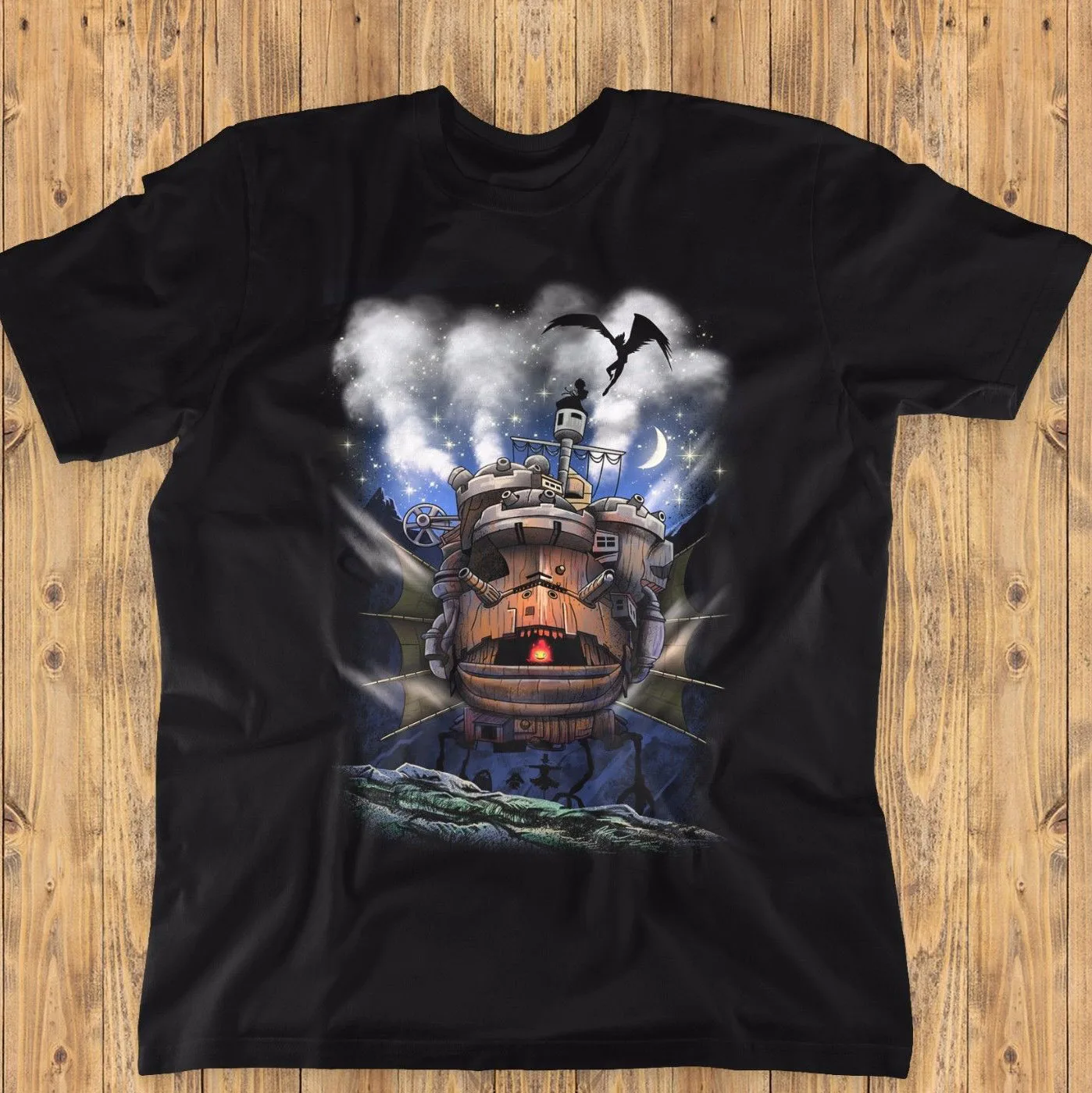 

Fashion Men T Shirt Free Shipping Story In The Moving Castle Unisex T Shirt | Howl Miyazaki Studio Ghibli Anime