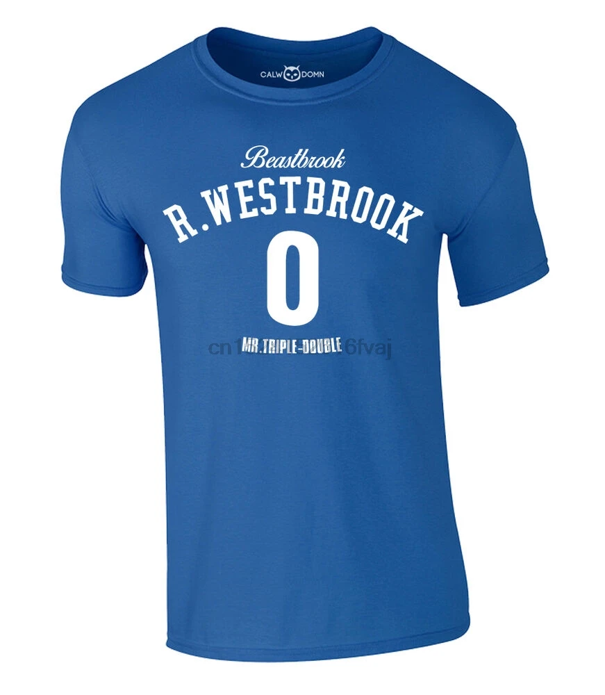 Расселл Уэстбрук футболка beastbrook г-н тройной двойной OKC гром Джерси S-XXL | Мужская