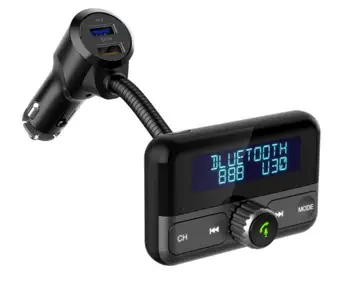 

50pcs BT75S 1.8\" Display Screen QC3.0 Fasting Car Charge FM Transmitter Car Bluetooth Handsfree Car Kit