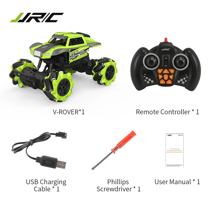 

JJRC Q76 RC Car Electric All-Dound Driving Cars 12CH 4WD Stunt Drift Auto Display Dancing Music LED Light Outdoor Car Kids Toy