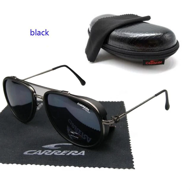 Овальные Солнцезащитные очки в стиле стимпанк для мужчин и женщин, винтажные Классические солнечные очки в стиле ретро для рыбалки и вождения 1