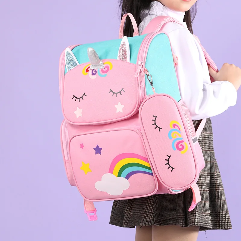 Mochila escolar de unicornio para niñas, mochilas de escuela para niñas, 1  grado| | - AliExpress