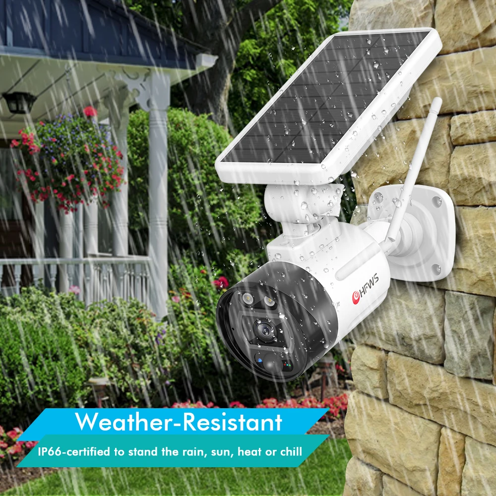 Hfwvision Солнечная камера wifi cctv с солнечной батареей видеонаблюдения безопасности