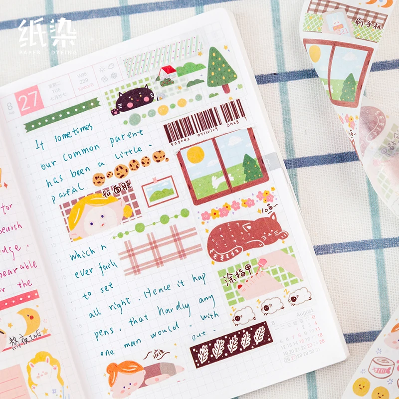 Kawaii Girl's повседневной жизни Bullet Journal васи лента маскирующая клейкая Скрапбукинг