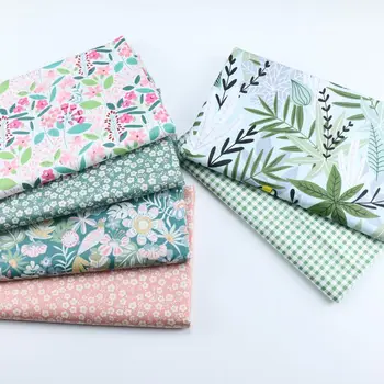 

160cm*50cm Green fresh leaves baby kids Cotton Fabric Printed Cloth Sewing Quilting bedding apparel dress patchwork fabric