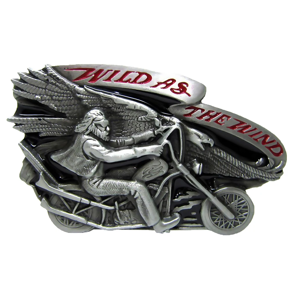  Vintage Western Belt Buckle Motorcycle Biker Metal Motor Cowboy