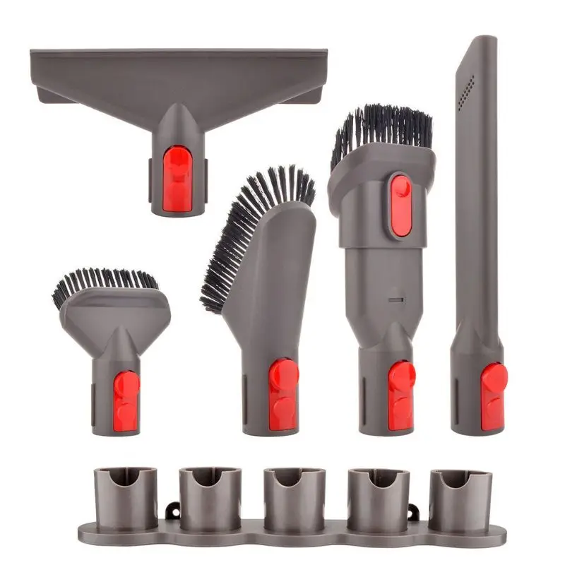 1 6pcs Vacuum Cleaner Brushes Mount Holder Attachment Kit Vacuum Hose Accessories For Dyson V7 V8 V10 - Цвет: 1