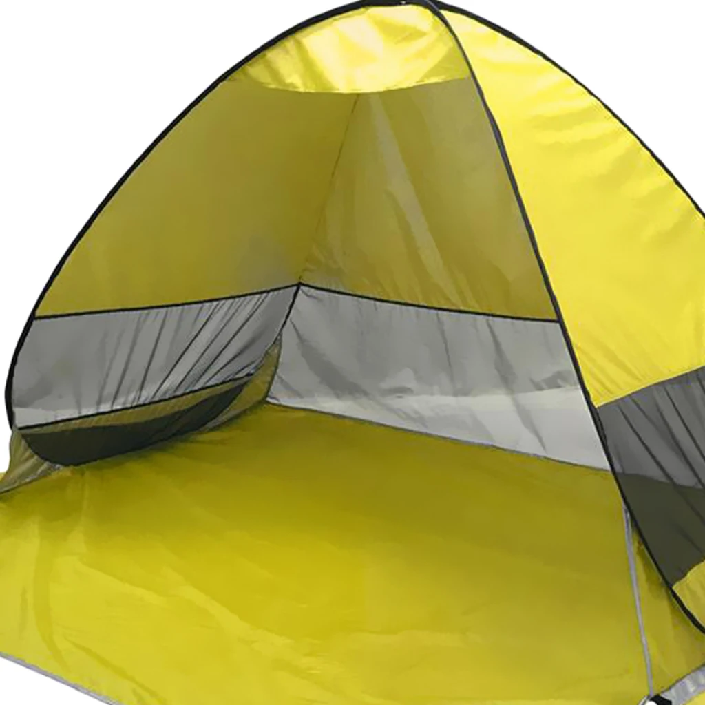 Outdoor Camping Beach Tent Sun Shelter Anti UV Canopy Vented Sunshade for Family Picnic 2-3 Person with Carry Storage Bag