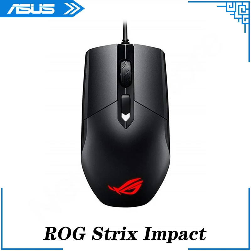 

ASUS ROG Strix Impact Lightweight Optical MOBA Gaming Mouse With Aura Sync RGB Lighting 5000 DPI Ergonomic Design Mouse