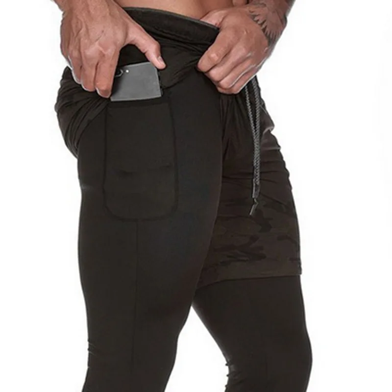 Мужские шорты 2 в 1, брюки, колготки, брюки, брюки для йоги, дышащие леггинсы для бега, мужские спортивные брюки для бега, штаны для упражнений