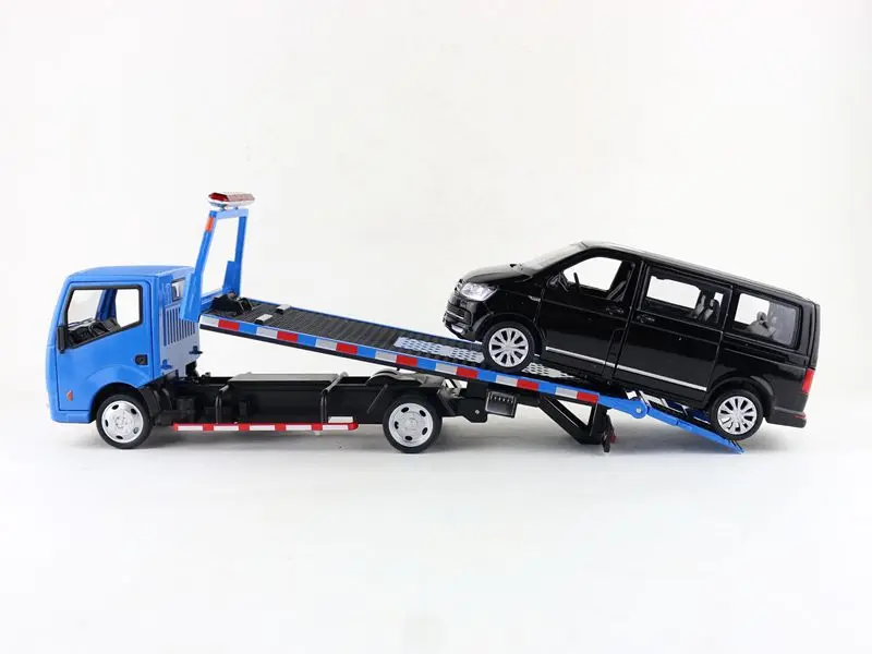 1:32 Масштаб/литая под давлением металлическая игрушка/Nissan Cabstar NT400 дорожный грузовик/звук и светильник/вытяжной назад образовательная Коллекция/подарок для детей