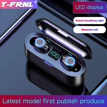 

Bluetooth 5.0 TWS Headset HIFI Mini In-ear Sports Running Earphone Support iOS/Android Phones HD Call New F9 Wireless