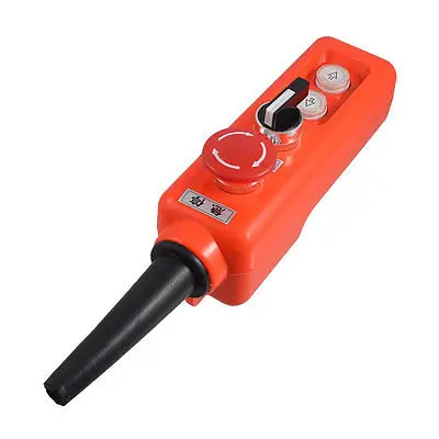 

ON-OFF-ON Long Knob Selector Up Down Red Emergency Stop Hoist Push Button Switch