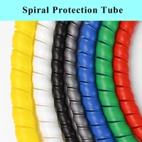1/5M ไขลานหลอดสายไฟสายป้องกันหลอดแขนป้องกันเกลียวห่อไขลาน Protector 8/10/14/16/20/25 มม. 1