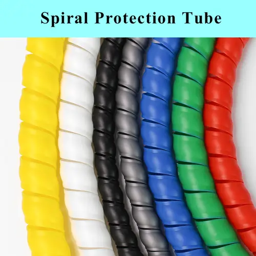 1/5M Winding Tube Wire Organizer Cable Protection Sleeve Tube Protection Sleeve Spiral Wrap Winding Protector 8/10/14/16/20/25mm