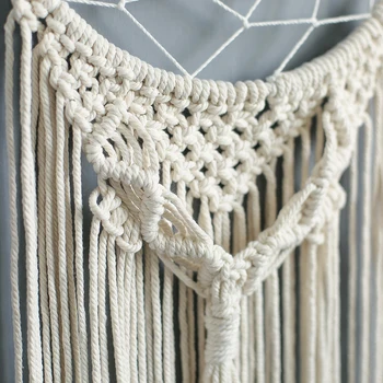 

Macrame Woven Wall Hanging Pendant Bohemian Tapestry Tassel Art Home Decoration