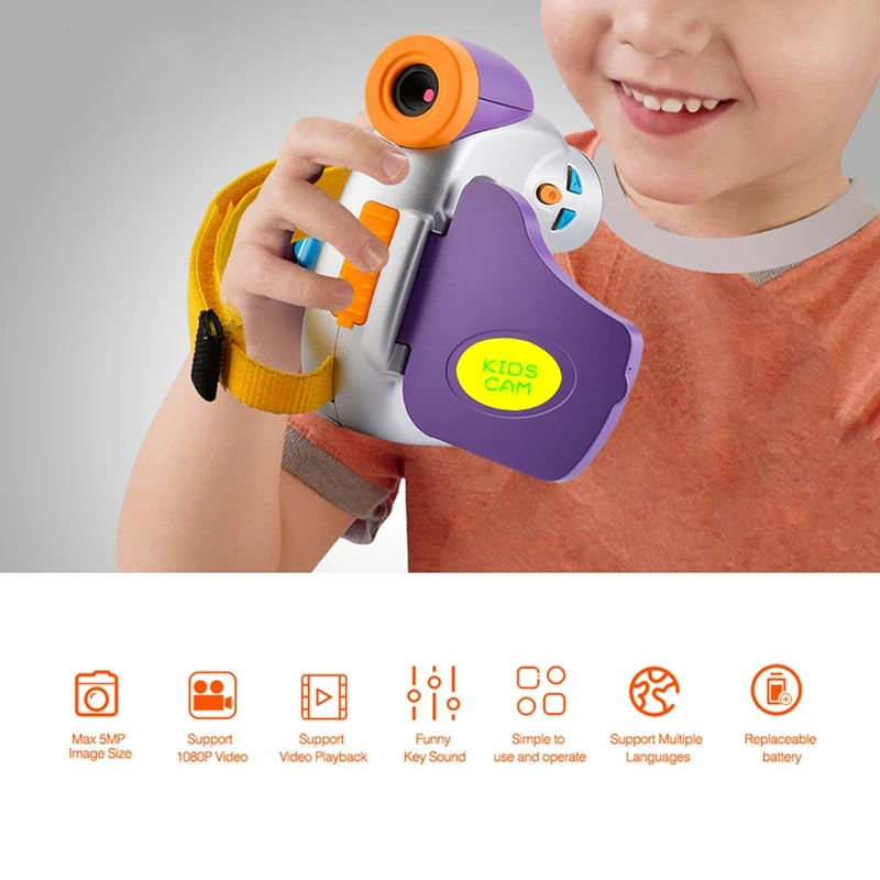 

DV-C7 1080P 5mp Children Kid Digital Video Camera 1.5inch Colorful Display Multiple Languages Gift