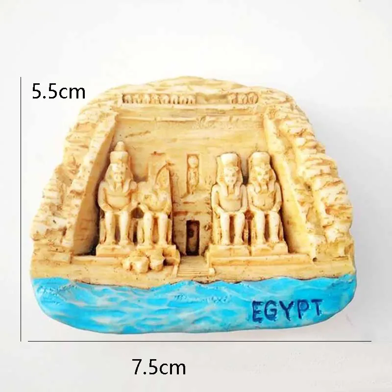Египет 3D смолы декоративный магнит для холодильника мультфильм Асуан Abu Simbel Temple
