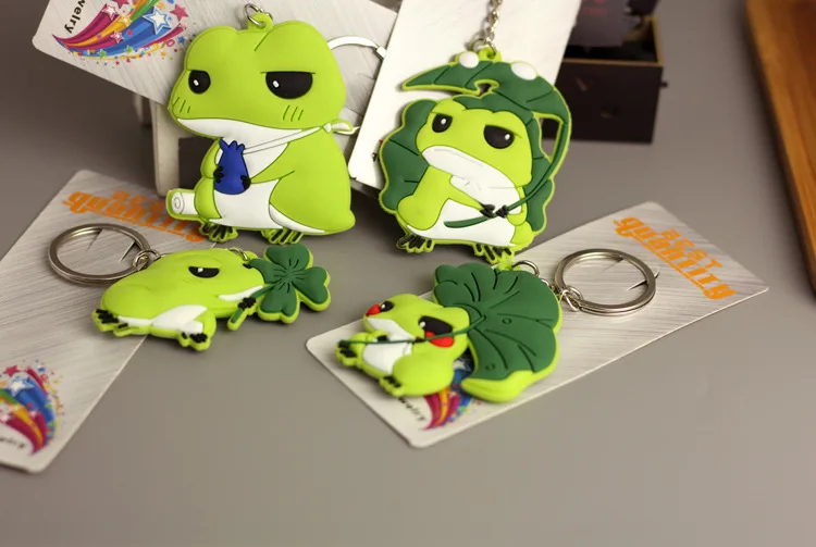 

Traveling Around The Frog Frog's Travel Cute Frog Keychains Pendant Travel Doll Toy Soft Silicone Frog Pendant Key Ring