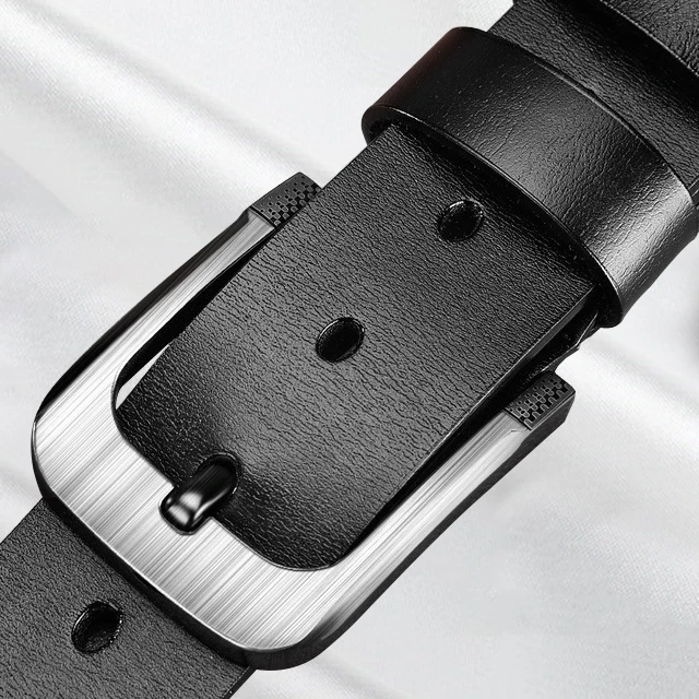 black belt with holes Men's Cow Leather belts Luxury Strap Male Belts For Fashion Classice Vintage Pin Buckle Men Belt High Quality Large size 2021 men's belts Belts