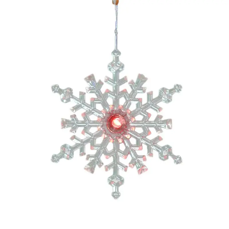 New Christmas Ornament White Snowflakes Acrylic Craft Christmas Snowflake Tree Window Transparent Ornaments Decorations For Home