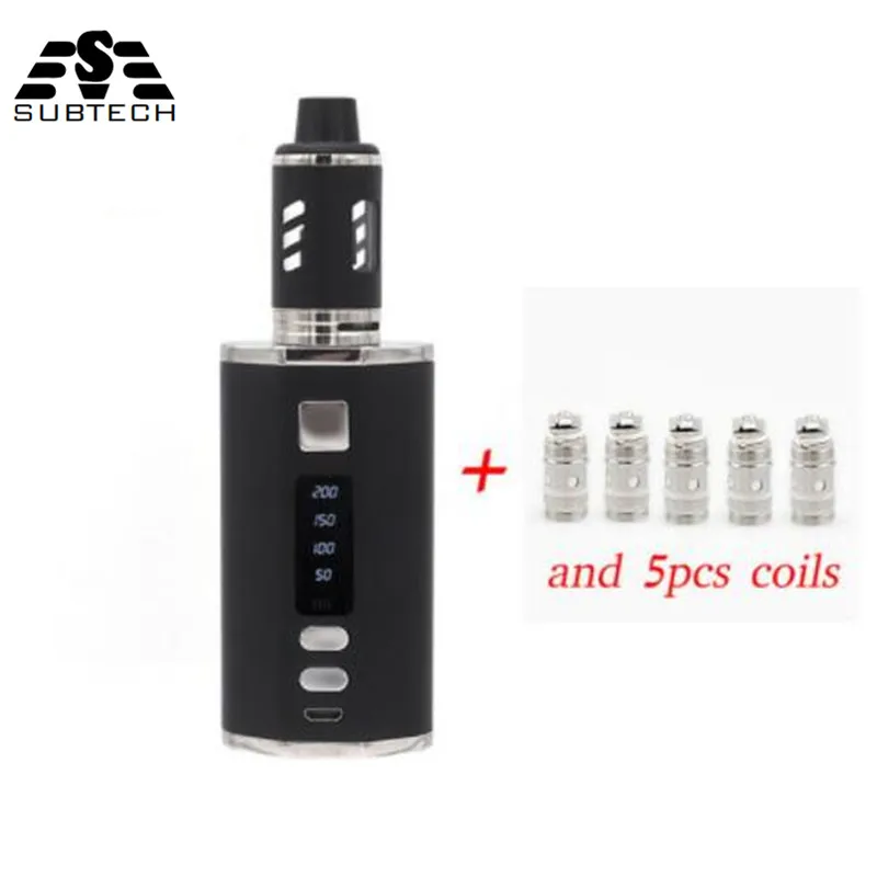 

Original Vape Kit 200W box mod 5w-200w with 4400mah 2 build-in batteries 3.0ml 0.3ohm Vaper Tank electronic cigarette vapor