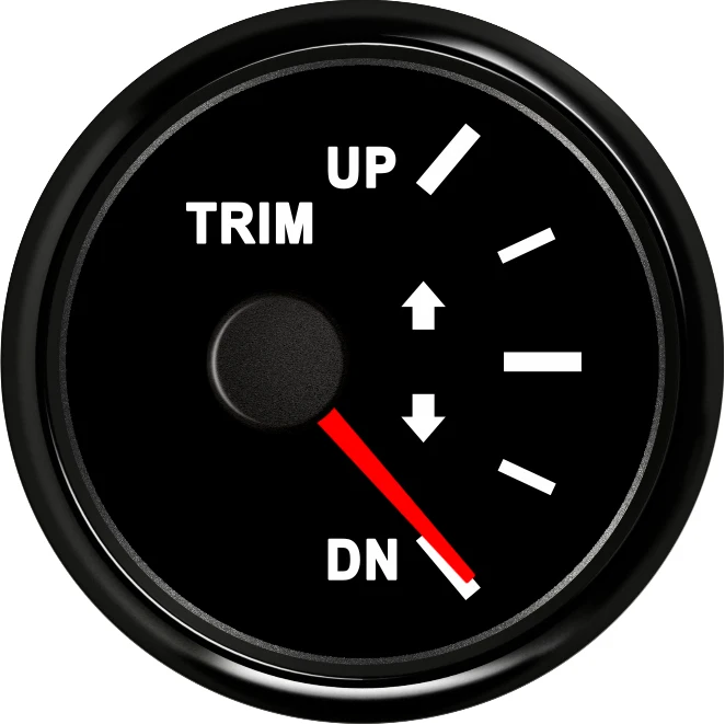 

For auto boat motor parts 1pcs 52mm 9-32V 0-190obm 167-10obm UP-DN trim meters balance gauges waterproof lcd trim gauges up-dn