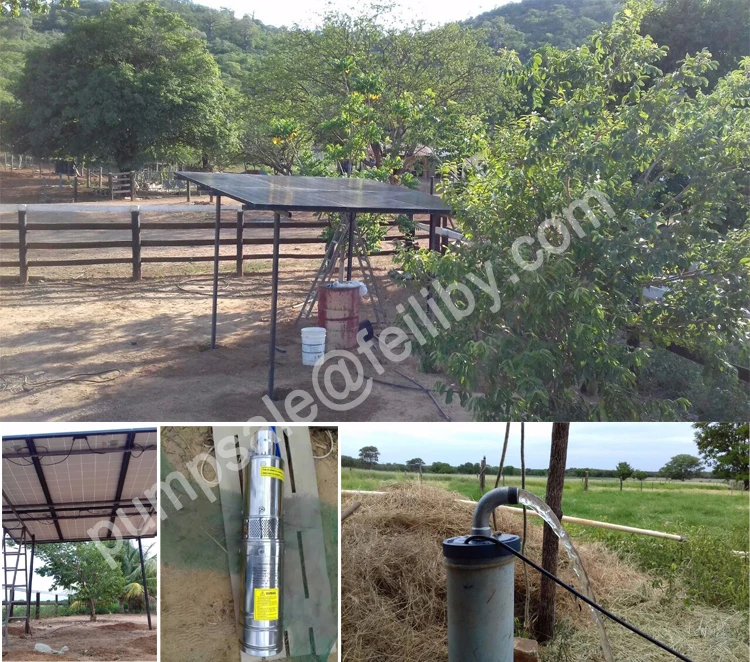 100m max head submersible solar pump 1.8m3/h solar water well pumps solar water pumping system for deep well