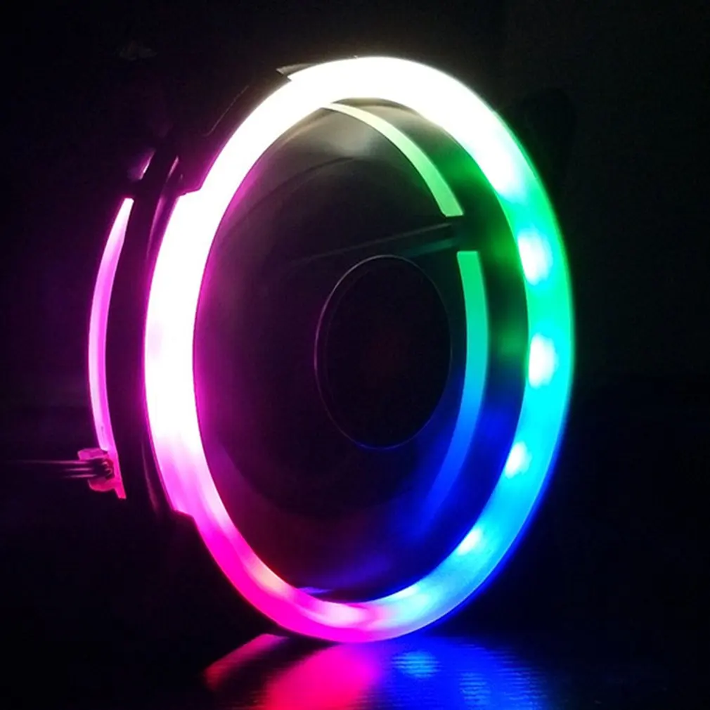 LED Cooling Fan 120mm 12cm DC 12V Cooling 3Pin Big 4Pin Silent Quiet Fan Cooler Radiator For PC Computer Case 11 Blades