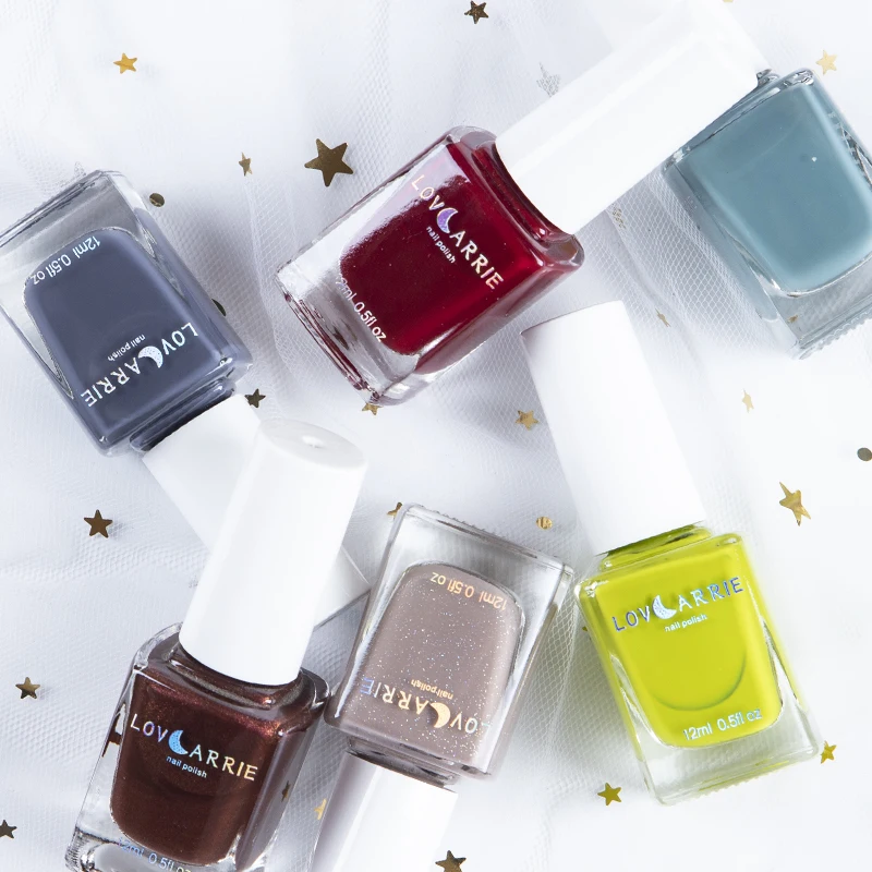 LOVCARRIE 12ML Spring Nail Polish Long Lasting Quick Dry Normal Regular Nailpolish Lacquer Varnish for Nailart
