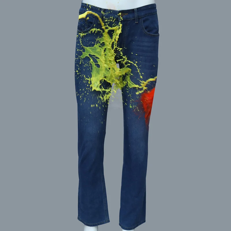 

Nice New Jeans Waterproof Antifouling Hydrophobic Male Denim Jeans Slim Fit Designer Men Large Size Trouser Summer Clothing